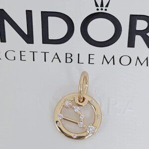 Pandora Diamond Halo Taurus Charm Constellation Zodiac Pendant Gift